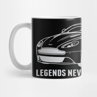 Aston Martin Vanquish Cars Form White Design Mug